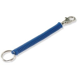 Lucky Line Products 41301 | Key Coil, Mini-Designer, 4" Length with Small Nickel Plated Trigger Snap, 1 each per Card