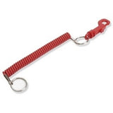 Lucky Line Products 41601 | Designer Key Coil and Clip, 10" Length with (2) 7/8" Split Ring, 1 each per Card