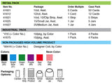 Lucky Line Products 41601 | Designer Key Coil and Clip, 10" Length with (2) 7/8" Split Ring, 1 each per Card
