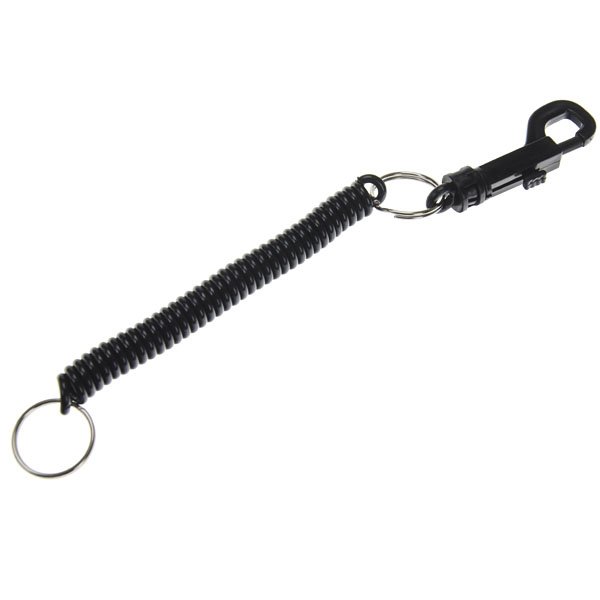 Lucky Line Products 41601 | Designer Key Coil and Clip, 10" Length with (2) 7/8" Split Ring, 1 each per Card