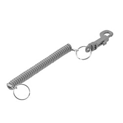 Lucky Line Products 41612 | Designer Key Coil and Clip, 10" Length with (2) 7/8" Split Ring, 12 each per Card