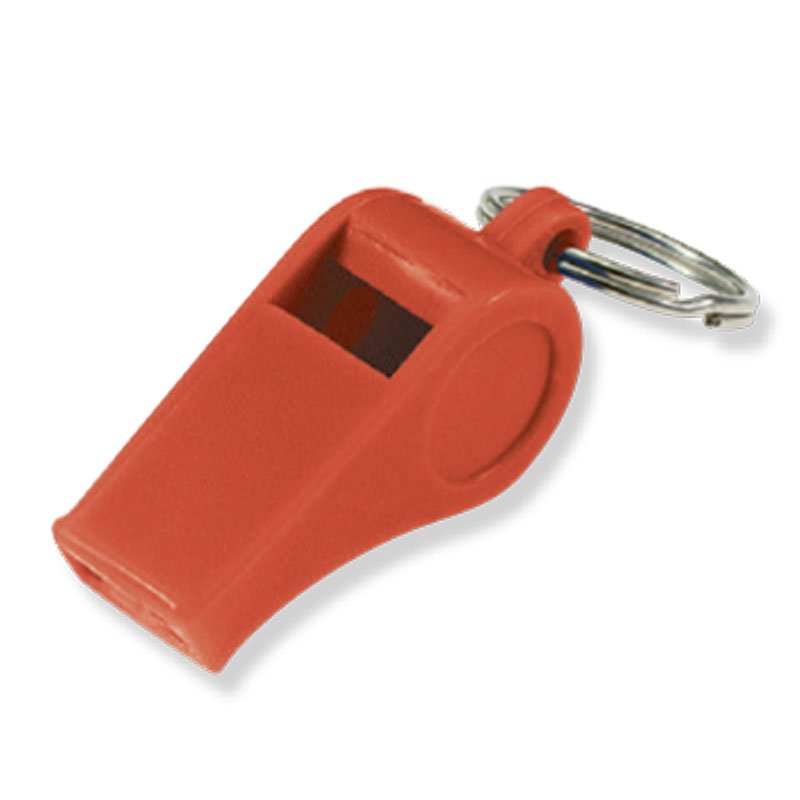 Lucky Line Products 42101 | Whistle, Lightweight, 2" Length, Tough Molded Plastic with 1" Nickel Plated Tempered Steel Split Ring, 1 each per Card