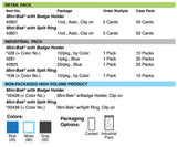 Lucky Line Products 42825 | Mini-Bak Badge Holdr Clip Blue 25/Pk
