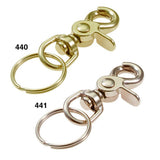 Lucky Line Products 44112 | Trigger Snap with Split Key Ring, Nickel-Plated Zinc, 12/Card