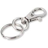 Lucky Line Products 44301 | Key Mini Trigger Snap, 1-1/2" Length, Zinc, Nickel Plated with 7/8" Tempered Steel Split Ring