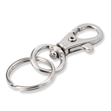 Lucky Line Products 44301 | Key Mini Trigger Snap, 1-1/2" Length, Zinc, Nickel Plated with 7/8" Tempered Steel Split Ring