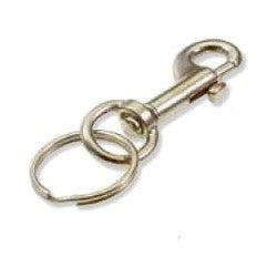 Lucky Line Products 44524 | Bolt Snap, Small, 2-1/8" Length, Zinc, Nickel Plated with 7/8" Split Key Ring, 24 each per Card
