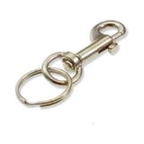 Lucky Line Products 44524 | Bolt Snap, Small, 2-1/8" Length, Zinc, Nickel Plated with 7/8" Split Key Ring, 24 each per Card