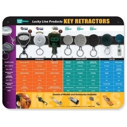 Lucky Line Products 463P | Key Retractor Kit, 25-Piece with (2) Hook