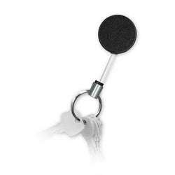 Lucky Line Products 46401 | Key/Badge Retractor Reel, Heavy Duty, Mid Size, 6 Ounce Load, 36" Cord, Steel, Black