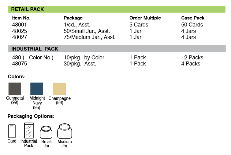 Lucky Line Products 48027 | Boomer C-Clip Keychain Alum, Assorted, 75/Jr