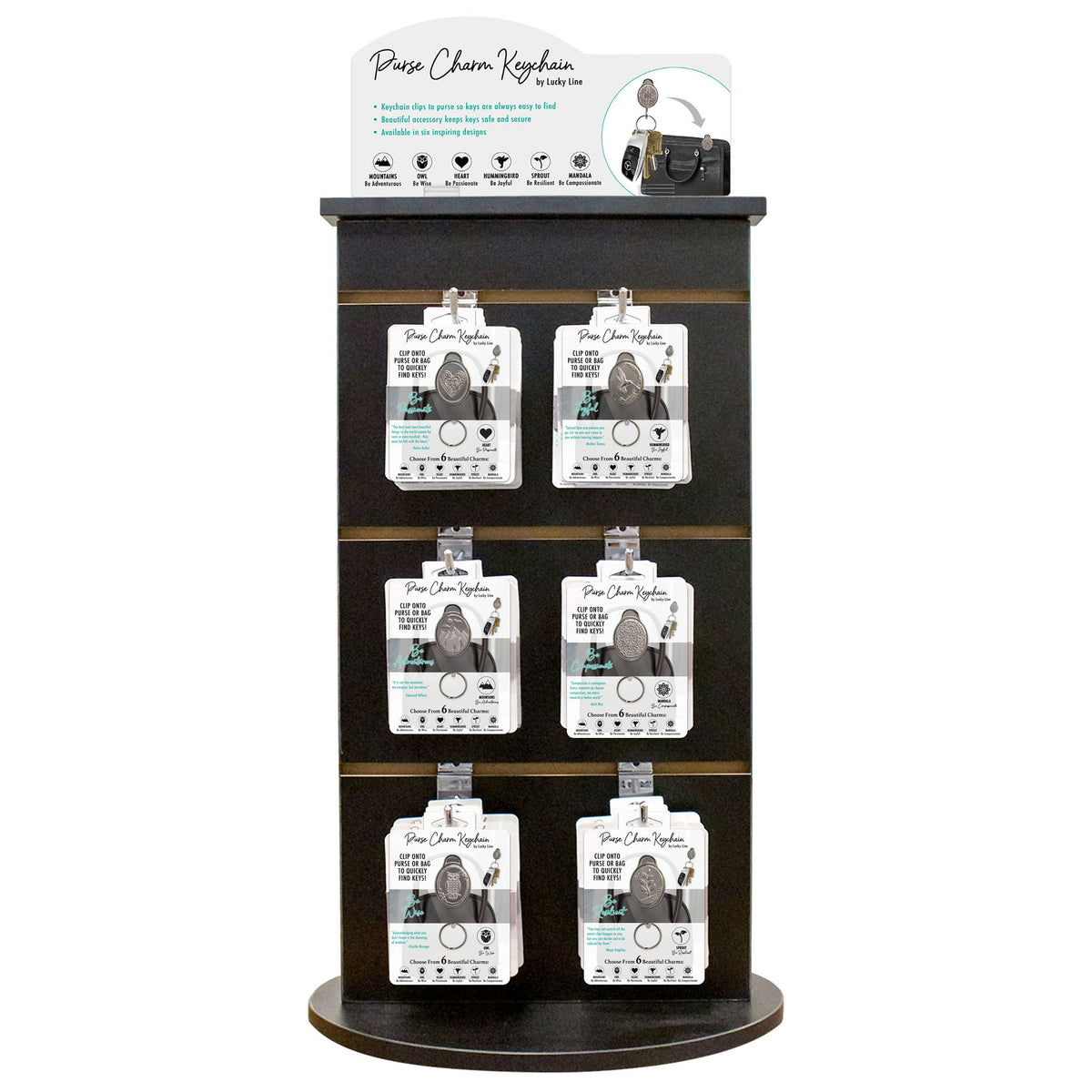 Lucky Line Products 49900 | Pck Slatted Counter Display 48Pcs