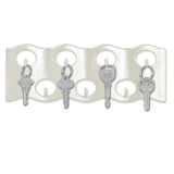 Lucky Line Products 60700 | Wavy Key Rack, 3-1/4" Width x 10-1/4" Length x 5/8" Thickness, 7 Hook, Pearlized White, 1 each per Peggable Box