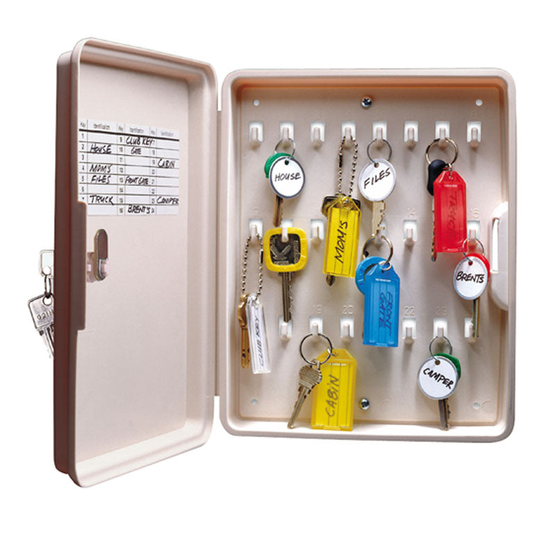 Lucky Line Products 61000 | Key Organizer Cabinet, 24 Hooks, Polypropylene with Mounting Screw, 1 each per Box