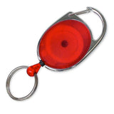 Lucky Line Products 64001 | Oval Retractor Key, 2-3/4" Length x 1-1/2" Width with 7/8" Split Key Ring and Nylon Cord, 1 each per Card