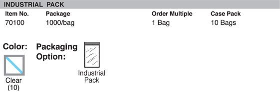Lucky Line Products 70100 | Key Tie, Disposable, 3" Length, Nylon Plastic, Clear, for Holding Multiple Key, 1000 each per Bag