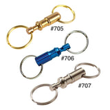 Lucky Line Products 70725 | Quick Release Key Ring, Nickel-Plated Brass, 75/Jar