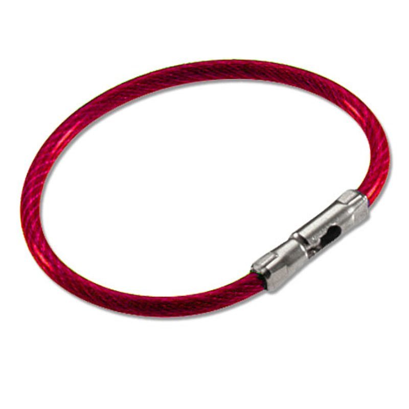 Lucky Line Products 71101 | Key Cable Lock, Flexible, Ring, 5" Length, Galvanized Steel, Nylon Coated, 1 each per Card