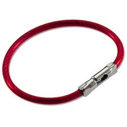 Lucky Line Products 71101 | Key Cable Lock, Flexible, Ring, 5" Length, Galvanized Steel, Nylon Coated, 1 each per Card