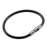 Lucky Line Products 73101 | Key Cable Lock, Flexible, Ring, 5" Length, Stainless Steel, 1 each per Card