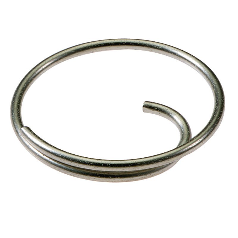 Lucky Line Products 75202 | Key Ring, Tang, 1", Nickel Plated Steel Spring Wire, Silver with 0.62" Turn, 2 each per Card