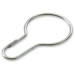 Lucky Line Products 75400 | Key Ring, Hook, 2-3/4" Length x 1-1/2" Diameter, Steel, Zinc Plated, 100 each per Display Box
