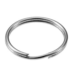 Lucky Line Products 76502 | Key Ring, Split, 1-1/8" Diameter, Tempered Steel, Nickel Plated, 2 each per Card