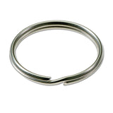 Lucky Line Products 76700 | Key Ring, Split, 1-3/8" Diameter, Tempered Steel, Nickel Plated, 100 each per Box