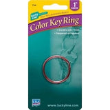 Lucky Line Products 79401 | Key Ring, Split, 1" Diameter, Tempered Steel, Electrostatic Coating, 1 each per Card