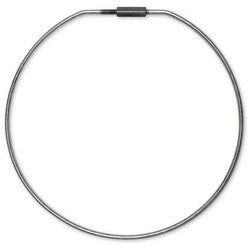 Lucky Line Products 79805 | Key Ring, Threaded Locking, 8" Diameter, 1/8" Galvanized Plated Steel with Open and Close Easy Twist Connector Nut, 5 each per Pack