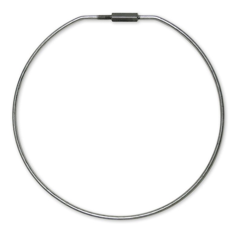 Lucky Line Products 79805 | Key Ring, Threaded Locking, 8" Diameter, 1/8" Galvanized Plated Steel with Open and Close Easy Twist Connector Nut, 5 each per Pack