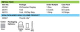 Lucky Line Products 90701 | Key Light, Thumb, LED, 3/4" x 5/8" x 5/16", Silver, 1 each per Card