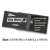 Lucky Line Products 91506 | Magnetic Key Hider, Jumbo, 4-3/8" Length x 2-3/16" Width x 7/8" Height, Plastic, Black with Self-Tapping Screw, 6 each per Refill Box