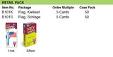Lucky Line Products B101S | House Key, Schlage, American Flag, Brass, Enamel Coating, 1 each per Card
