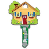 Lucky Line Products B105K | House Key, Kwikset, Home, Brass, Enamel Coating, 1 each per Card