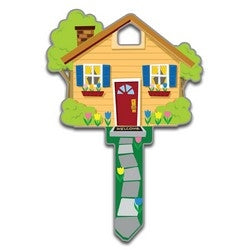 Lucky Line Products B105S | House Key, Schlage, Home, Brass, Enamel Coating, 1 each per Card