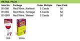 Lucky Line Products B108W | House Key, Weiser, Red Wine, Brass, Enamel Coating, 1 each per Card
