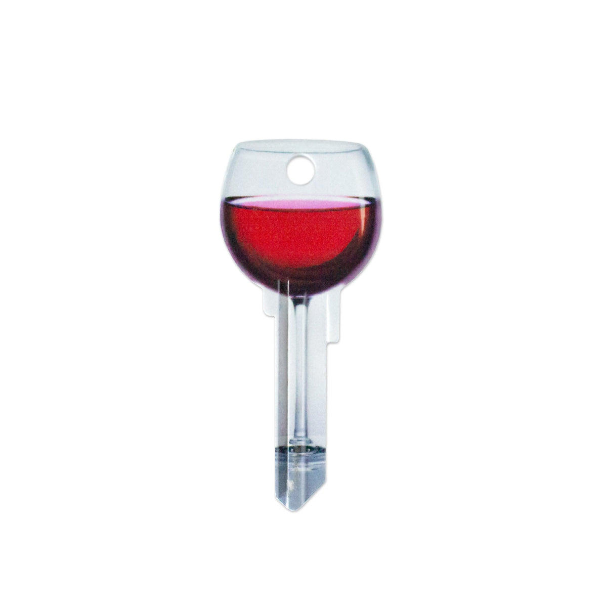 Lucky Line Products B108W | House Key, Weiser, Red Wine, Brass, Enamel Coating, 1 each per Card