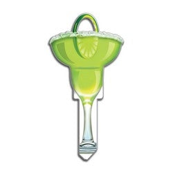 Lucky Line Products B109S | House Key, Schlage, Margarita, Brass, Enamel Coating, 1 each per Card