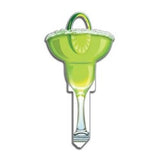 Lucky Line Products B109W | House Key, Weiser, Margarita, Brass, Enamel Coating, 1 each per Card