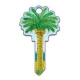 Lucky Line Products B112S | House Key, Schlage, Palm Tree, Brass, Enamel Coating, 1 each per Card