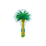 Lucky Line Products B112W | House Key, Weiser, Palm Tree, Brass, Enamel Coating, 1 each per Card