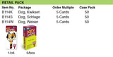 Lucky Line Products B114S | House Key, Schlage, Dog, Brass, Enamel Coating, 1 each per Card