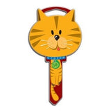 Lucky Line Products B115S | House Key, Schlage, Cat, Brass, Enamel Coating, 1 each per Card