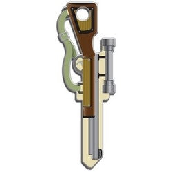 Lucky Line Products B118K | House Key, Kwikset, Rifle, Brass, Enamel Coating, 1 each per Card