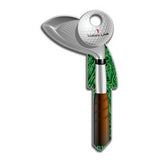 Lucky Line Products B119S | House Key, Schlage, Golf Club, Brass, Enamel Coating, 1 each per Card