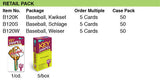 Lucky Line Products B120S | House Key, Schlage, Baseball, Brass, Enamel Coating, 1 each per Card