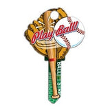 Lucky Line Products B120S | House Key, Schlage, Baseball, Brass, Enamel Coating, 1 each per Card