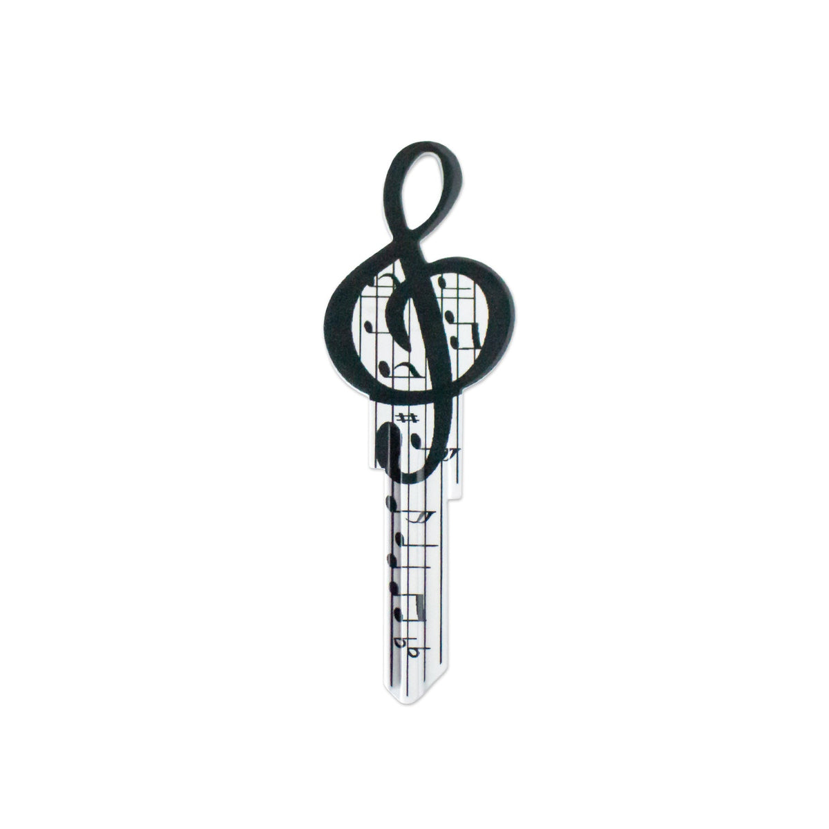 Lucky Line Products B125W | House Key, Weiser, Music, Brass, Enamel Coating, 1 each per Card