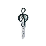 Lucky Line Products B125W | House Key, Weiser, Music, Brass, Enamel Coating, 1 each per Card